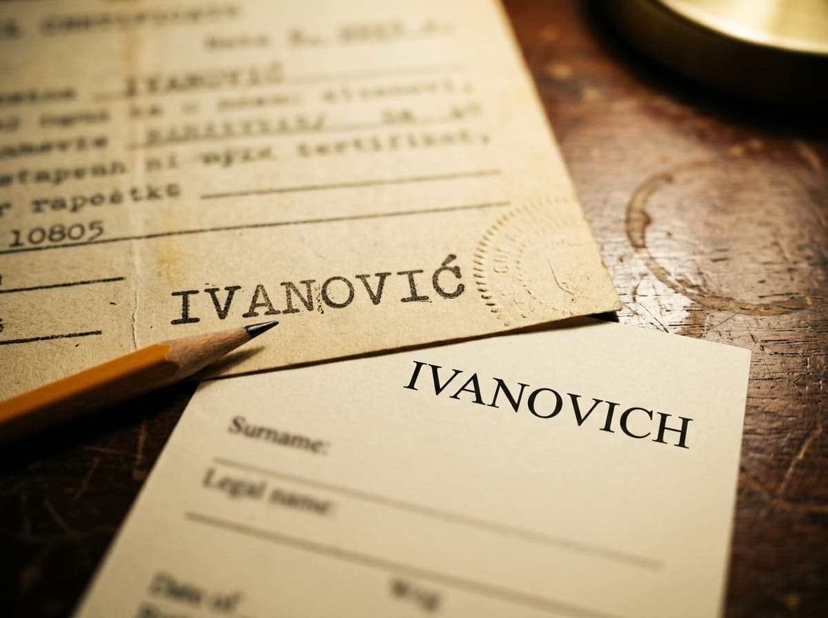 When the Names Don't Match: Diacritics, Anglicisation and Surname Changes in a Croatian Citizenship File